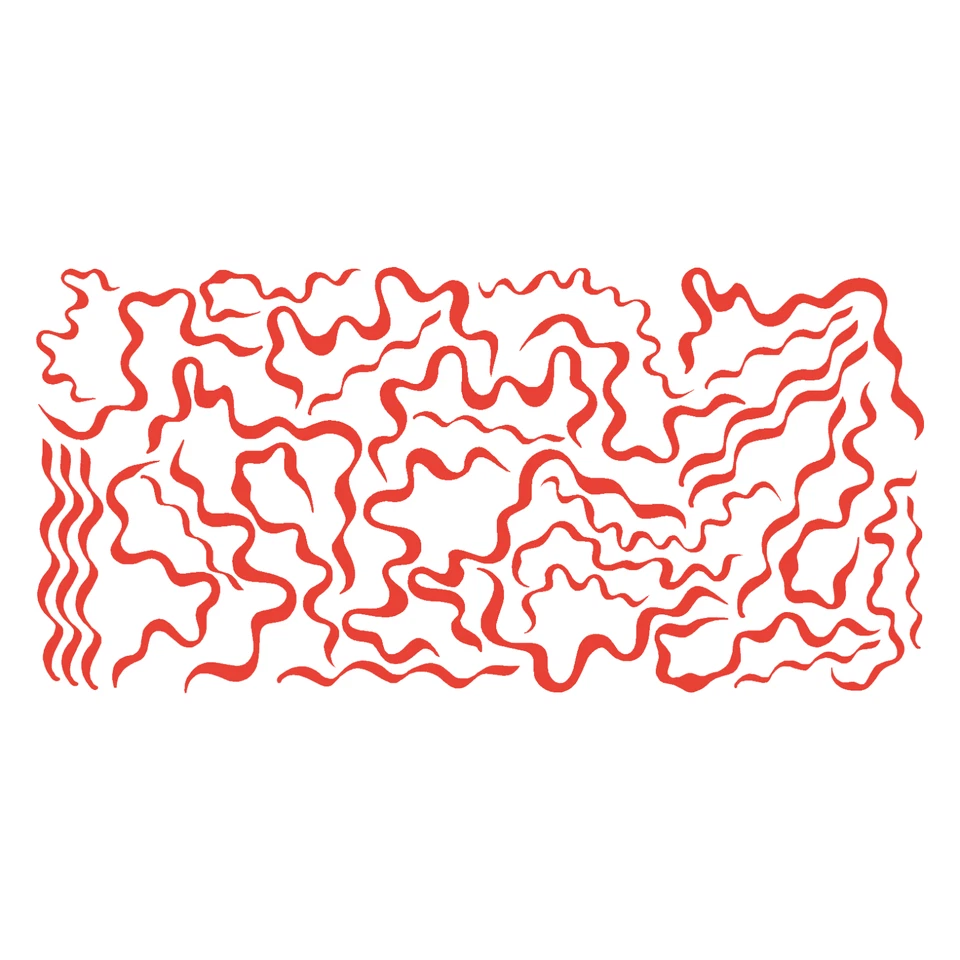 Vinyl Squiggle Sheet - x34 Ice Cream and Catering Van Trailer Star Ribbon Decals