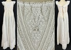 Victorian Ayrshire Whitework Cotton Long Baptismal Dress Christening Gown VTG — photo 1