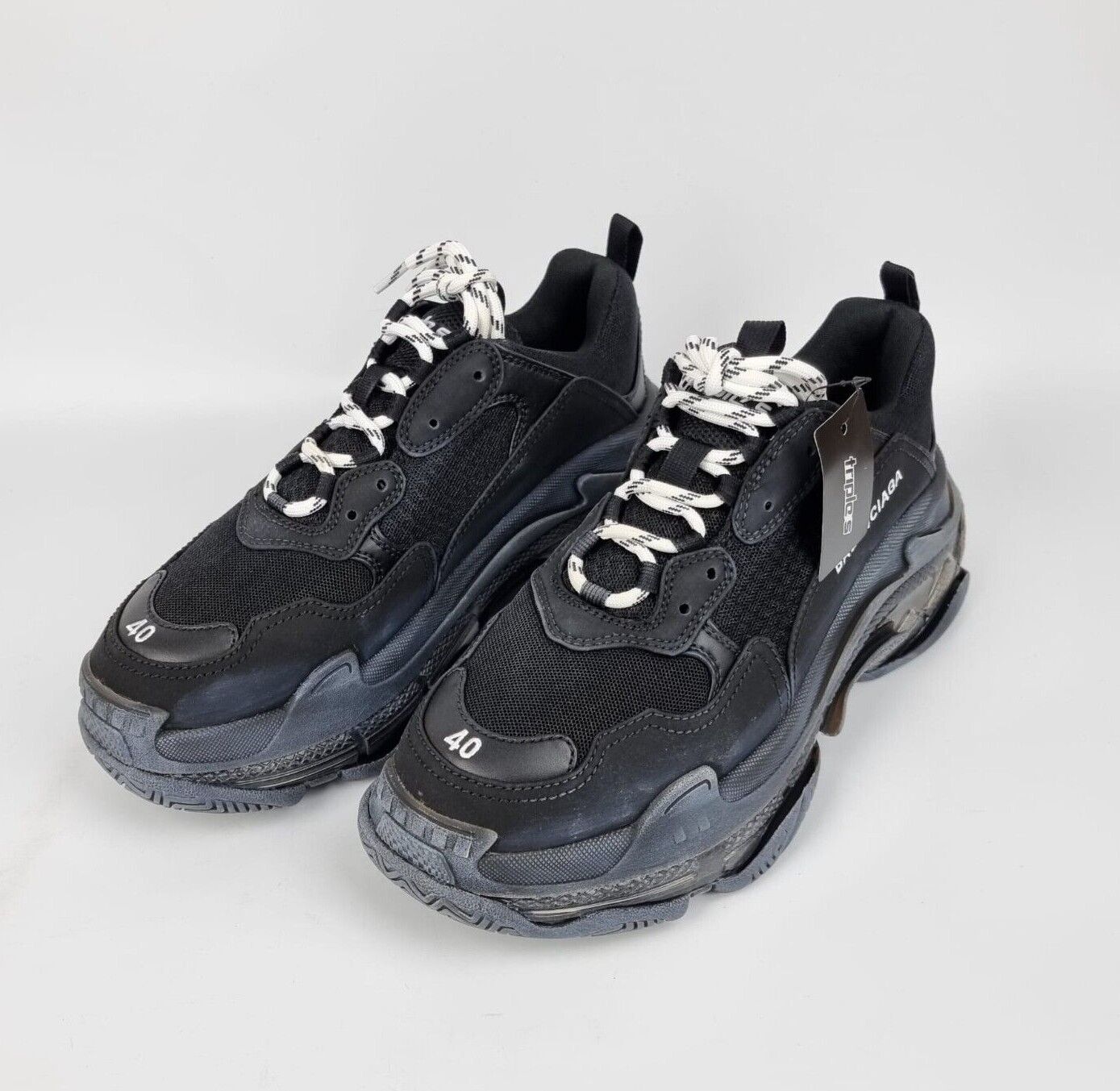 Balenciaga Triple S Black Sole Sneakers |