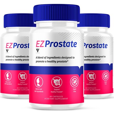 (3 Pack) EZ Prostate Capsules Easy Prostate Advanced Supplement (180 Capsules)