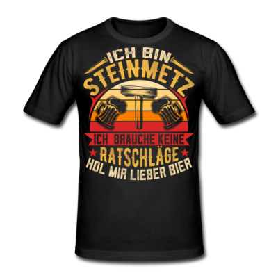 Steinmetz T-Shirt mit Spruch Geschenk | Lustig  Shirt Geschenkidee Bier Liebhabe