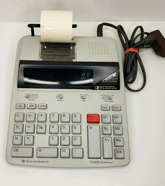 Vintage Texas Instruments TI8630 Electronic Printing Calculator Adding