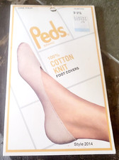 Size 9-91/2 Vintage Peds Brand 100 Cotton Knit Foot Covers 2014