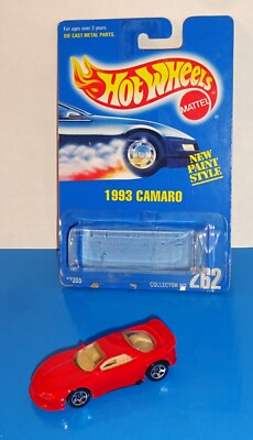 Hot Wheels 1 Loose Car w/ Package 1993 Camaro Red w/ 5SPs Tan Interior