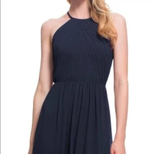 Levkoff Halter Neck Chiffon A-Line Gown Size 2