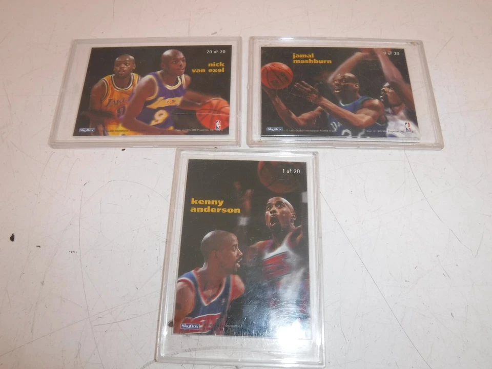 Tarjetas refractor Van Exel 1995, Mashburn, Anderson, SkyBox Xcited. Juego de 3 cartas. Foto 2 de 4