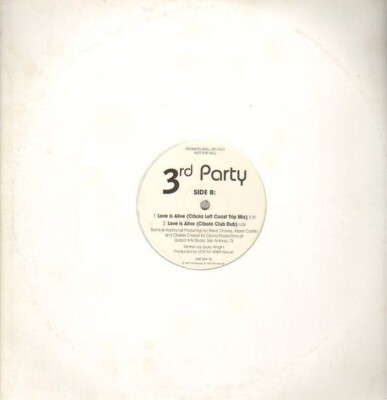3rd Party Love Is Alive PROMO Vinyl Single 2 X 12inch DV8