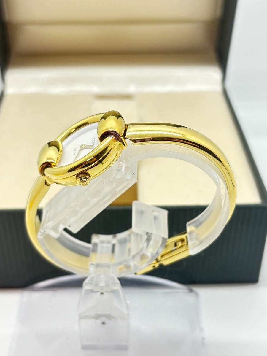 GUCCI　1400L Exc+5 w/Box ] GUCCI 1400L Vintage White Dial Gold Quartz