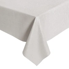 Obstal Vinyl Tablecloth Picnic Camping Outdoor, 100% Waterproof Oil-Proof IVORY