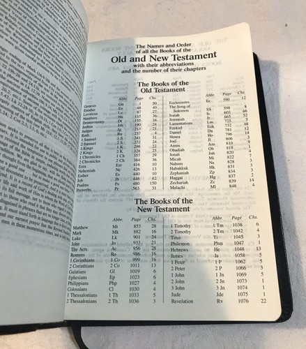 HOLY BIBLE REVISED STANDARD VERSION RSV Black Color Bonded Leather 1982 NEW - Picture 9 of 12
