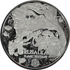 RUSALKA SLAVIC BESTIARY 500 Francs 1 oz Silver BU Coin Cameroon Mint of Gdansk 45.17 per troy oz