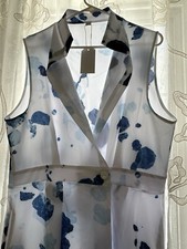 Blue Floral Sleeveless Dress