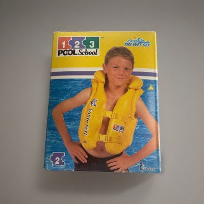 Intex Swim Vest Wet Set Ages 3-6 Inflatable Step 2 Pool School Kids Vintage 2000