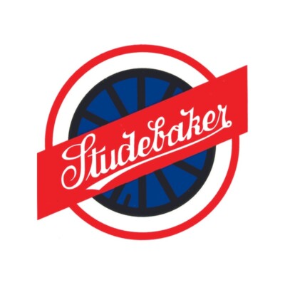 Studebaker Wheel Logo Decal | 3'' Diameter | Red, White, Blue, & Black | 801780