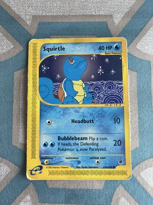 Squirtle 2002 MP 132/165 Expedition Pokemon Card