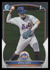 2023 Bowman #BCP-12 Jesus Baez New York Mets Chrome Prospects Baseball Card