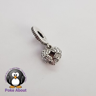 ANGEL WINGS Genuine PANDORA Pink FEATHERS LOCKET