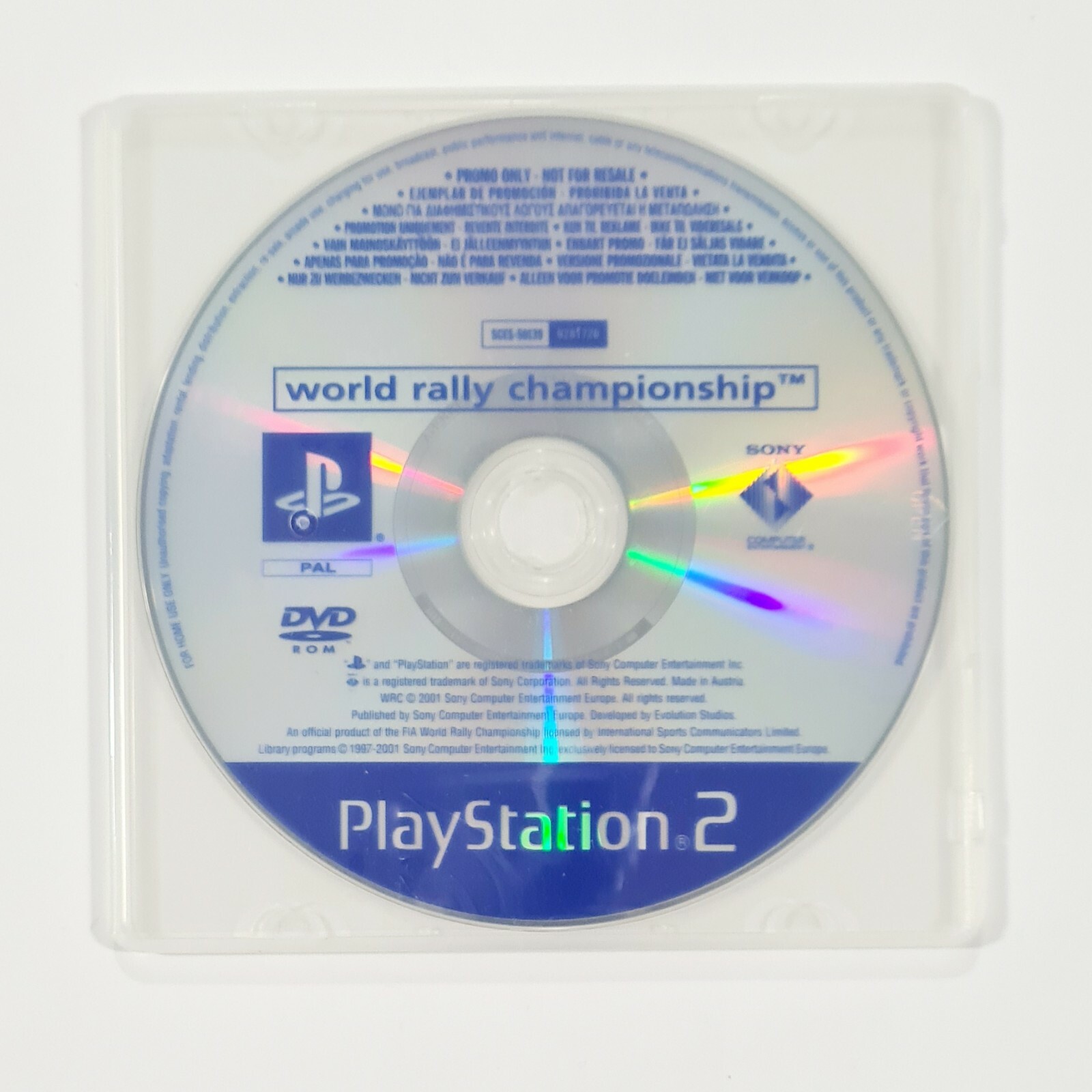SONY PlayStation 2 Promo WRC WORLD RALLY CHAMPIONSHIP Rare Beta Full Version PAL