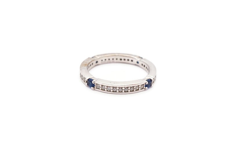 Sterling Silver 925 Blue Cubic Zirconia Ring Size 7.25 Kiera | eBay