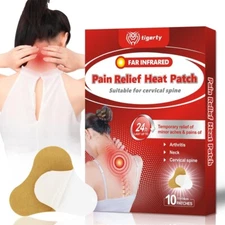 10PCS FAR INFRARED PAIN RELIEF HEATING PATCH, For Neck Arthritis Cervical Spine