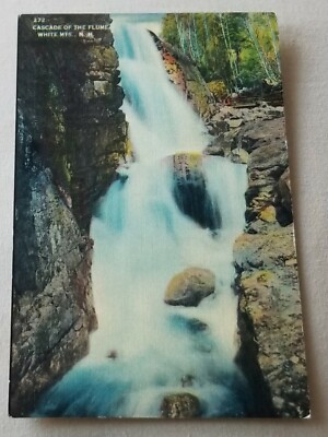 Postcard....White Mountains of New Hampshire Cascade at the Flume (Linen Unused)