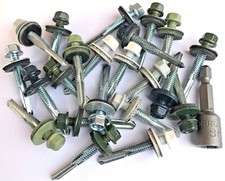 HEAVY DUTY TEK SCREWS 38mm ROOFING BOLTS - FIX CORRUGATED SHEET METAL TO STEEL
