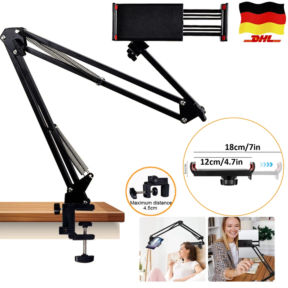 Halterung Handy Halter Verstellbar Tisch Bett Ständer für Tablet iPad Smartphone - Bild 2 von 4