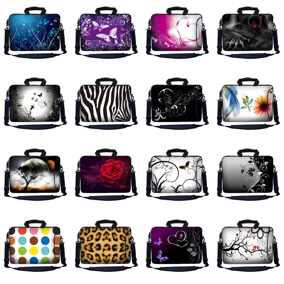 15" 14" 15.6" Notebook Computadora Laptop Bolso Mensajero Correa para el Hombro Muchos Diseños Foto 2 de 4