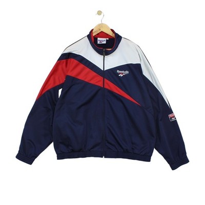 Vintage Reebok Trainingsjacke Herren Größe XL Blau Retro Oversized
