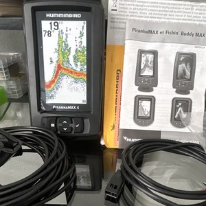 Humminbird PiranhaMAX 4 Fishfinder System w/ Transducer 4.3" 600ft 480x272