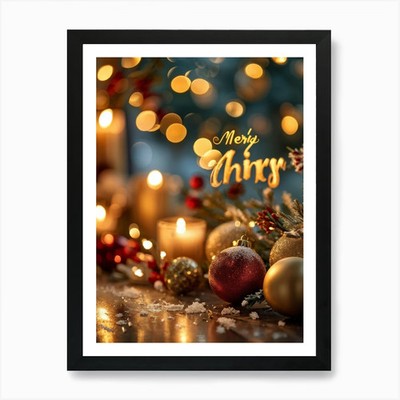 A Sophisticated Calligraphic Render Framed Wall Art Poster Canvas Print Picture