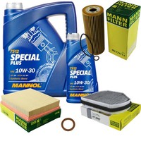 Inspektionspaket 6L Mannol 10W-30 FüR Mercedes R170 200 Kompressor 230
