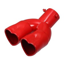 Car Exhaust Tip Heart Shaped Tail Pipe 2.48Inch OD 2.64x2.36Inch Outlet