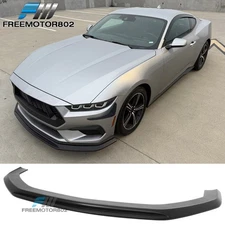 For 24-26 Mustang Ecoboost GT IKON Matte Black Front Bumper Lip Air Dam Spoiler