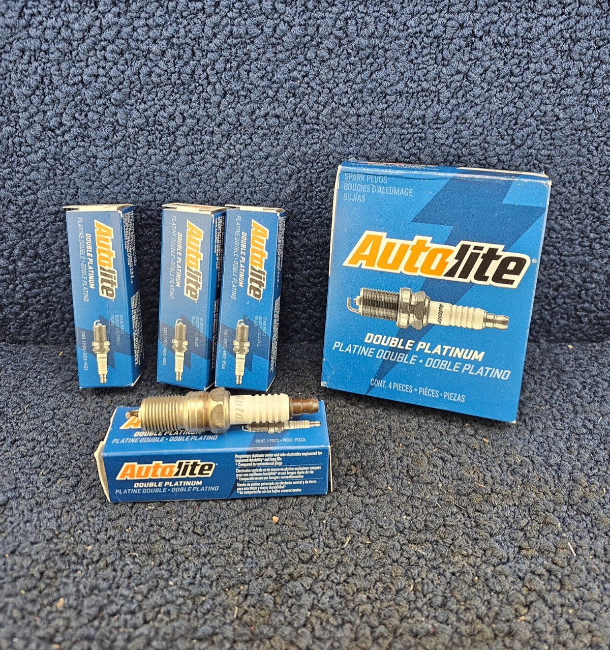 QTY 4 Autolite APP104 Double Platinum Spark Plug Fits 1988-1986 Buick Century