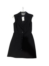 Mango MNG Womens Button Down Minimalist Mini Dress Size XS NWT