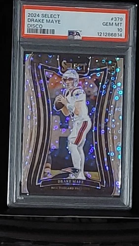 Drake Maye 2024 Panini Select Suite Level Disco Prizm Rookie RC  PSA 10