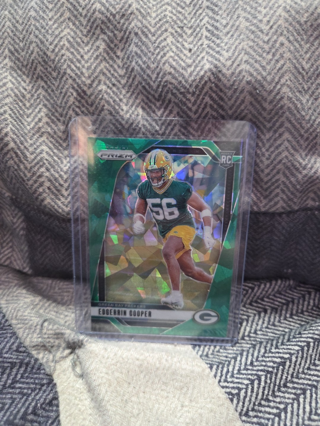 2024 Prizm Football Edgerrin Cooper Green Cracked Ice SP Rookie #331 RC Packers 
