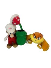 Super Mario Plush Lot Bowser Fire Mario Piranha Stuffed Plush 3 Read