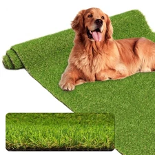AYOHA Artificial Turf 4' x 6' Realistic Fake Grass, 0.8" Pile Height, Synthet...