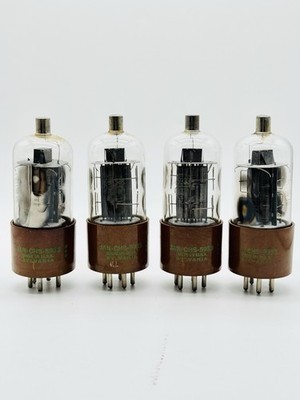 x4 PAIR SET Vintage Quad Sylvania JAN CHS 5933 807W Vacuum Electron Tubes i3