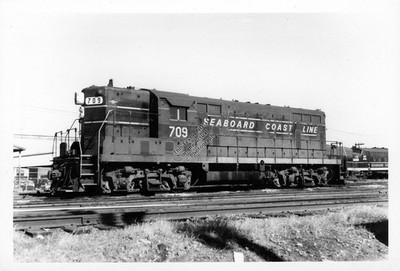 1969 SEABOARD COAST LINE SCL Railroad EMD GP7 709 Lokomotive Original Foto