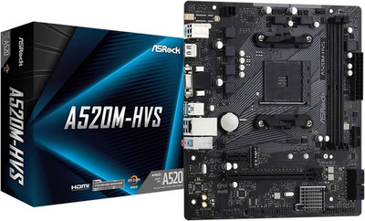 MB Asrock A520M-HVS AM4 M-ATX Retail Schwarz