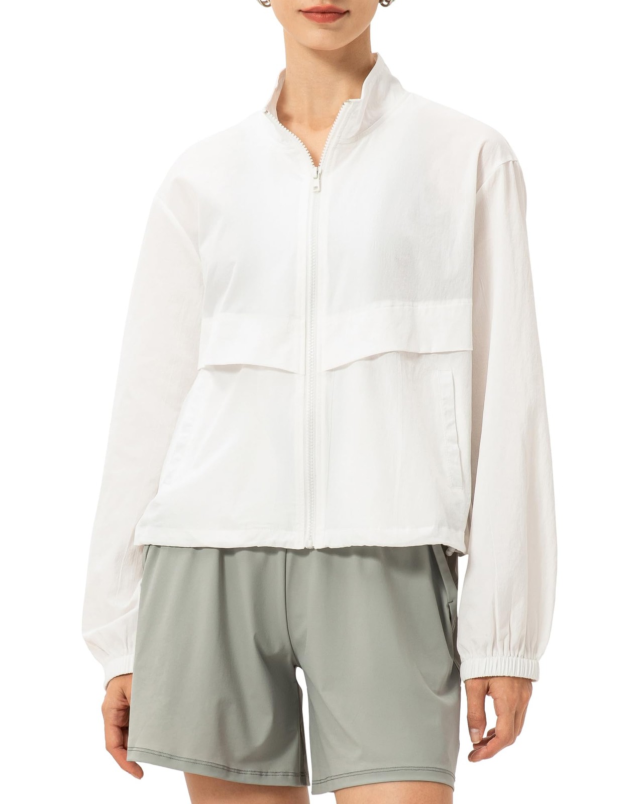 Gacaky Women's Lightweight Athletic Jacket Sun Protection Full Zip Long Sleeve