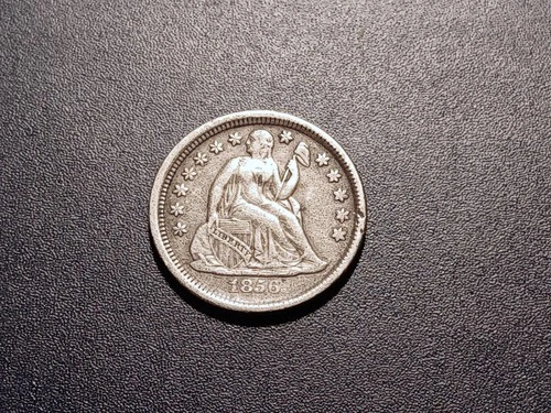 XF 1856-P (sm. date)  Seated Liberty Dime