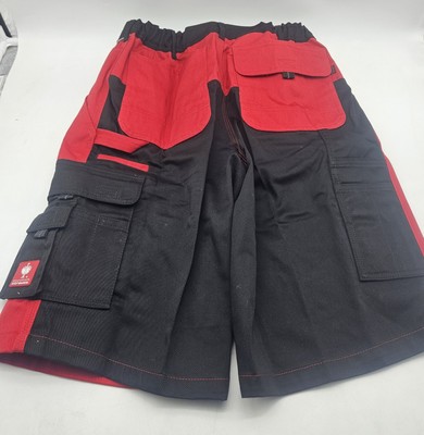 Engelbert strauss Shorts Herren kurze Hose Gr. 50 Arbeithose Rot Schwarz Neu  