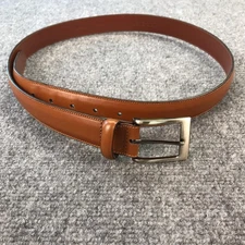 Perry Ellis Portfolio Belt Mens 40 Brown Leather Dress Casual Classic Buckle