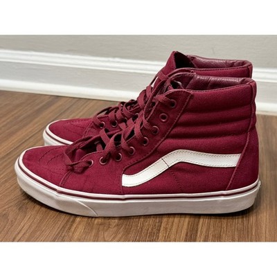 Vans Sk8-Hi Burgundy Maroon High Top Canvas Skateboarding  display picture 3