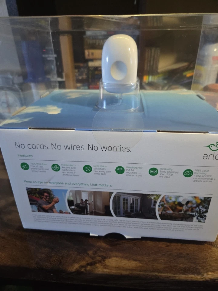  Sistema de cámara de seguridad HD inalámbrico para exteriores Arlo VMS3130 Netgear NUEVO caja abierta Foto 3 de 4