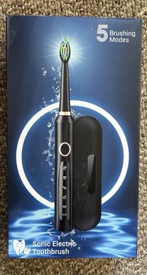 Sonic Electric Toothbrush, 5 Brushing Modes, Black